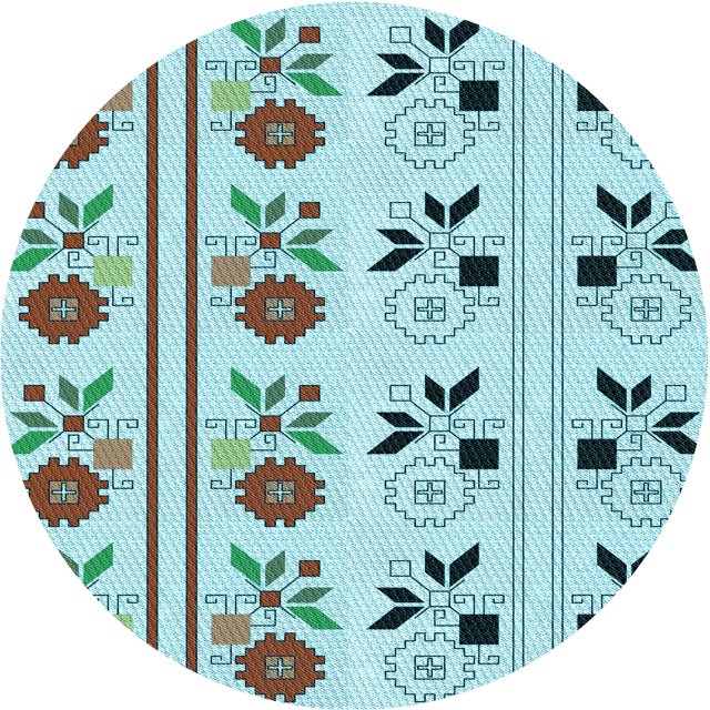 Ahgly Company Tapis Rond Lavable en Machine Intérieur Transitionnel Vert, 7 Pieds Rond