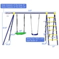 thumbnail image 2 of Gymax 5-In-1 Outdoor Kids Swing Set W/ Heavy Duty Swing Frame & Ground Stakes Backyard, 2 of 10