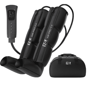EZ-X Air Pro 2.0- Premium Full Leg Air Compression Boots- Calf, Thigh & Foot Massager- Small-Medium 25"-31" - Suitable for 4'11"–5'10"  [with Carrying Bag]