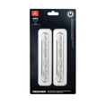 thumbnail image 2 of Globe Electric Silver 7" LED 2-Pack Battery Operated Manual On/Off Switch Task Bar Night Light, 2 of 6