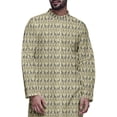 thumbnail image 4 of Atasi Printed Designer Rayon Button Down Casual Kurta With Pajama For Men, 4 of 4