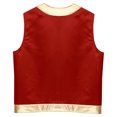 thumbnail image 4 of vastwit Mens Halloween Toad Vest Costumes Open Front Shiny Trim Waistcoat Cartoon Captain Cosplay Outfits Red S, 4 of 6