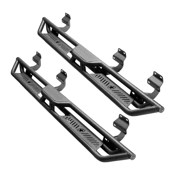 KFFKFF Running Boards, 6 Inches Side Steps Compatible with 2015-2025 Ford F150 SuperCrew Cab, 2017-2025 Ford F150 SuperCrew Cab, Black Carbon Steel Nerf Bars