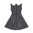 thumbnail image 2 of Robe Fille Col Rabattu à Carreaux Noir Blanc Été Uniforme Scolaire 7 Ans, 2 of 4
