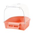 thumbnail image 2 of lionlar Pet Bird Bath Box Bathing Tub Bath Box Shower Caged Parrot Bathing Tub for Small Orange Pink, 2 of 9