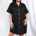 thumbnail image 2 of Chemises de Nuit Grande Taille pour Femmes Manches Courtes Chemise de Nuit Boutonnée Chemise de Nuit Douce Robe de Pyjama Boyfriend, 2 of 8