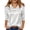 White 3/4 linen tops for women, variant on justHIGH Cowl Neck 3/4 Sleeve Dressy Casual Tops for Women Satin Silky Office Work Blouses Summer Basic Loose Fit Tunic Shirts Yellow,S