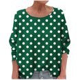 thumbnail image 3 of WRKEKC T-Shirts à Manches Longues pour Femmes, Chemises à Manches Longues pour Femmes, T-shirt Tendance Confortable à Manches Longues à Col Rond Dégradé Imprimé pour Femmes Grande Taille, 3 of 6