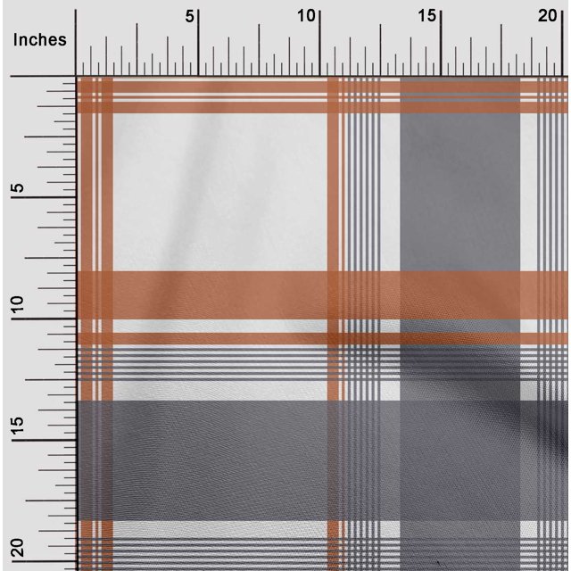 oneOone Cotton Cambric Fabric Madras Check Print Fabric BTY 56 Inch Wide