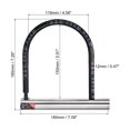 thumbnail image 2 of Unique Bargains Bike U Lock Anti Theft Bicycle Lock with Keys 12mm Security Lock for Scooters E Bike, 2 of 4