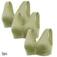 thumbnail image 2 of Timegard 3pc Front Closure Bras for Women Plus Size Wirefree Full Coverage Comfort Everyday Bralette, 2 of 3