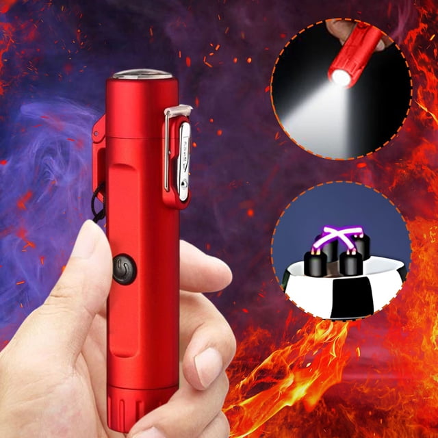 Multi Functional Magnetic Suction Waterproof Tactical Flashlight Bright Led Handheld Light With Magnetic Base Red Aluminum Alloy Flashlight Red