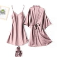 thumbnail image 2 of RKSTN Ensembles de Pyjama pour Femmes 2 Pcs Manches Courtes Pyjamas Décontractés Vêtements de Maison Doux Confortables, 2 of 5
