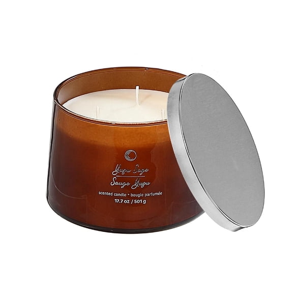 18Oz 3 Mèches De La Bougie De Cône De Haut Brillant Yuzu Sage