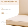 thumbnail image 4 of Outdoor Patio Chair Cushions Deep Seat Replacement Patio Cushions Set Beige, 4 of 10