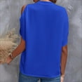 thumbnail image 3 of FAIWAD Summer Tops for Women Off The Shoulder V Neck Shirts Solid Color Going Out Blouses, 3 of 3