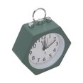 thumbnail image 1 of Green Alarm Clock, Alarm Clock Polygonal Hard Metal Case Battery Powered Transparent Glass  For Bedside For Kids, 1 of 8