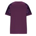 thumbnail image 2 of Birdeem Blouse Décontractée pour Femmes à Col en V, Patchwork, à Fermeture Éclair, Manches Courtes, Ample et Confortable, 2 of 5