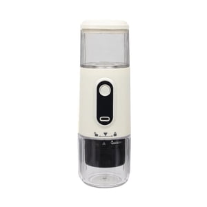 Portable Cordless Coffee Maker, Compact 100ml Electric Espresso Machine, Compatible with Capsules and Ground Coffee, USB Type-C Rechargeable, Beige