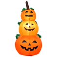 thumbnail image 1 of Halloween Gonflable, Décoration de Cour d'Halloween avec Pelouse Intégrée Trois Citrouilles, 1 of 8