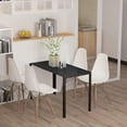 thumbnail image 2 of HOMCOM Rectangular Dining Table, Tempered Glass Kitchen Table w/ Steel Legs, 2 of 9