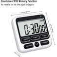 thumbnail image 4 of Digital Kitchen Timers for Cooking, Large Digits, Loud Alarm, Magnetic Baking Kitchen Timers, 4 of 8