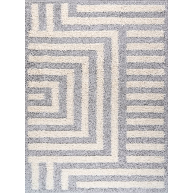 LaDole Rugs 3x10 ft Fluffy Shaggy Area Runner Rug | Machine Washable Long Carpet For Hallway, Kitchen, Entry Way, Indoor Floor Décor | Grey