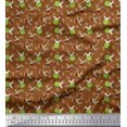 thumbnail image 1 of Soimoi Cotton Duck Fabric Leaves,Watermelon & Rabbit Kids Print Fabric by The Yard 42 Inch Wide, 1 of 3