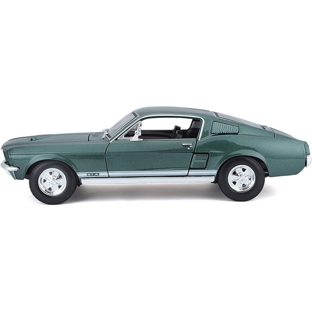 ミニカー 1967 Ford Mustang GTA Fastback 1/18 1967 Ford Mustang GTA Fastback Green Metallic with White Stripes 1