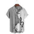 thumbnail image 2 of Xdzjlr Polos pour Hommes Patchwork Musical Décontracté Manches Courtes Bouton Col Rabattu Chemise TG, 2 of 4