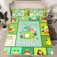 thumbnail image 1 of Erosebridal Drap-Housse Grenouille Prince Simple, Ensemble de Draps-Housse Conte de Fées Simple, Décor Animal Patchwork, 2 Pcs (Sans Drap Plat), 1 of 6