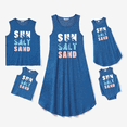 thumbnail image 1 of PatPat Ensembles Assortis pour la Famille Débardeur Bleu Ou Robe Débardeur Évasée Fluide avec Poches, 1 of 4