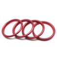thumbnail image 1 of 4 Pieces Air Condition Ring Vent Outlet Auto Trim Practical Aluminum Sticker Decoration Automobile Aluminum Sticker Replacement for A3 A1 S3, 1 of 7