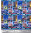 thumbnail image 1 of Soimoi Poly Georgette Fabric Scissor,Buttons & Machine Sewing Print Fabric by The Yard 52 Inch Wide, 1 of 3