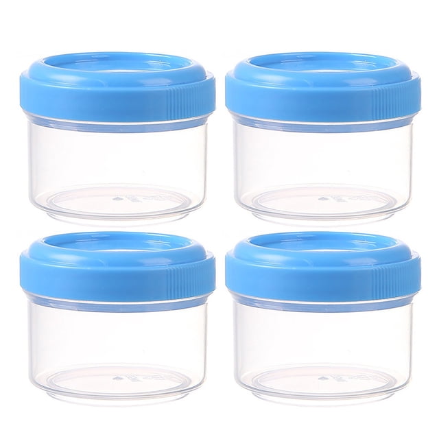 Leakproof Food Storage - 4pcs, Small Plastic Containers with Lids, Lock in Freshness, Nutrients & Flavor, Freezer & Dishwasher Friendly, 2.5oz Snack Containers