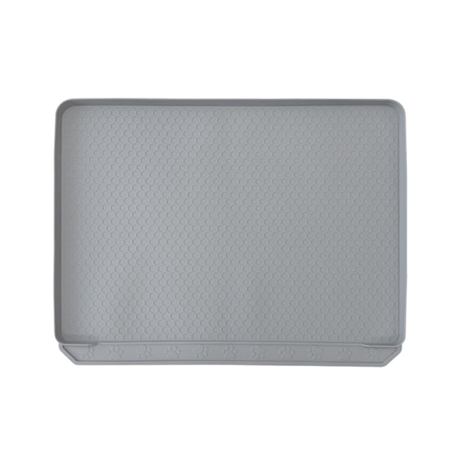 Milaget Cat Litter Box Mat Non Slip Sturdy Washable Cat Supplies Trapping Litter Pad light gray