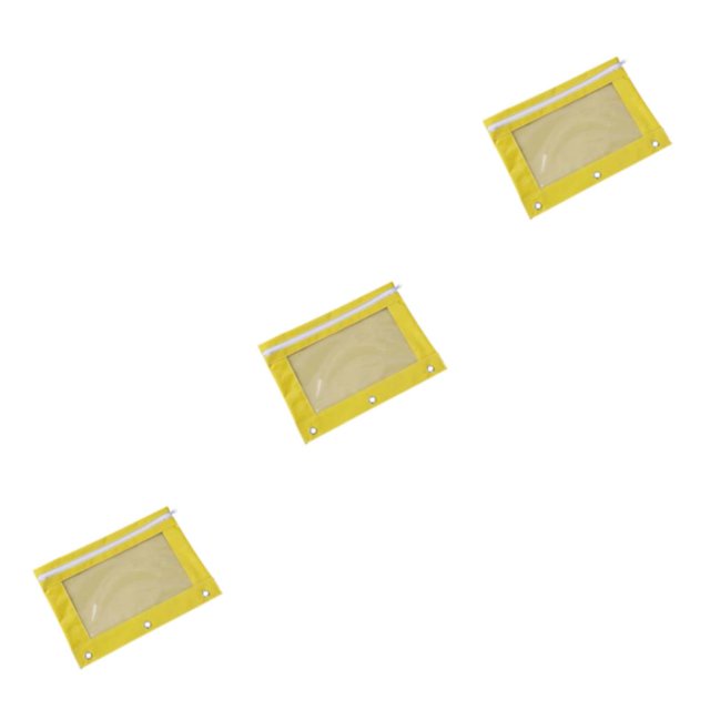 Decodeary Durable Pouch For Organizing Documents In Office Portable Zippered Pouch Yellow 3Set