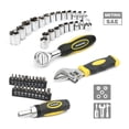 thumbnail image 3 of Workpro Stubby Tool Set - 46 Piece,Socket Ratchet Wrench Set,Clear Lid Case, 3 of 6