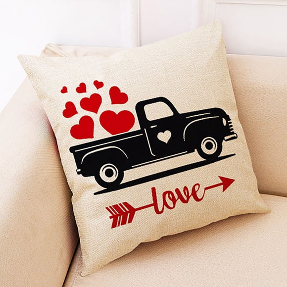 Ouuluon Housse de Coussin de la Saint-Valentin Housse de Coussin de Canapé Jeté Décoration pour la Maison