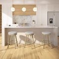 thumbnail image 3 of Amisco Swice 30 in. Swivel Bar Stool - Light Grey Polyester / Golden Metal, 3 of 5