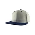 thumbnail image 1 of Top Headwear Flat Bill Adjustable Snapback Cap - White/Navy, 1 of 2