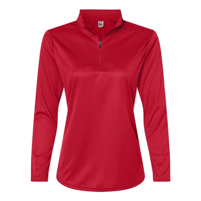 C2 Sport Womens Quarter-Zip Pullover, L, Red