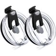 thumbnail image 1 of Prurex 20oz Tumbler Lids,Replacement Lid for 20 oz Yeti Tumbler,SUNWILL and More,2 Pack Spill-proof Lids,Covers for 20 Ounce Tumbler,Cup (Black 2pack), 1 of 7