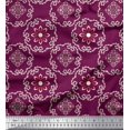 thumbnail image 1 of Soimoi Rayon Fabric Damask Ethnic Print Fabric by Yard 56 Inch Wide, 1 of 3