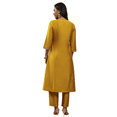 thumbnail image 2 of Biba Rangriti Ensemble de Tenue Ethnique Indienne pour Femmes (Kasheeda Révisé 22286), Moutarde, Taille 36, 2 of 5