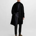 thumbnail image 1 of Yusimy Men's Slim Fit Wool Coat Mid-Length Double Breasted Solid Color Trench Coat Casual Versatile, 1 of 6