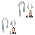 thumbnail image 3 of maskred Accessoires Stylés pour Robe de Soirée Unisexe pour Femmes Rayonne Charmant Argent Ensemble de 2, 3 of 6