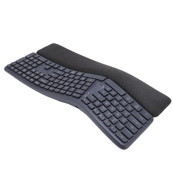 USB Split Keyboard, Split Keyboard USB C Charging 2 Modes Unique Soft Adjustable Support Tilt for Play