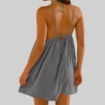 thumbnail image 5 of Sentmoon Robe Maxi Grande Taille Élégante Sans Manches à Col Rond Robe Soleil Grande Taille Printemps Couleur Unie Coupe Régulière à Bretelles Spaghetti Robe de Plage Tendance pour Voyage et Vacances Gris P, 5 of 5