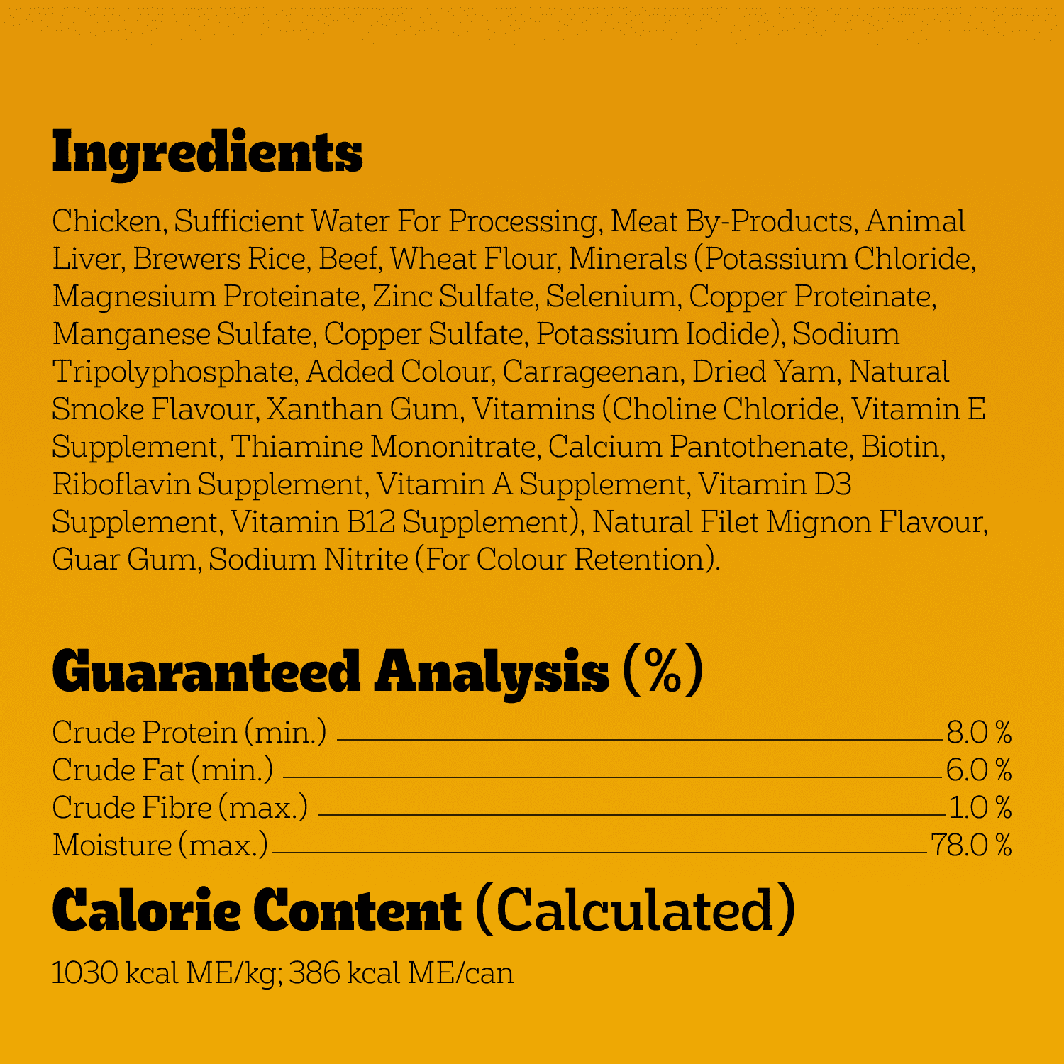 Pedigree Chopped Filet Mignon Flavour High Protein Wet Dog Food